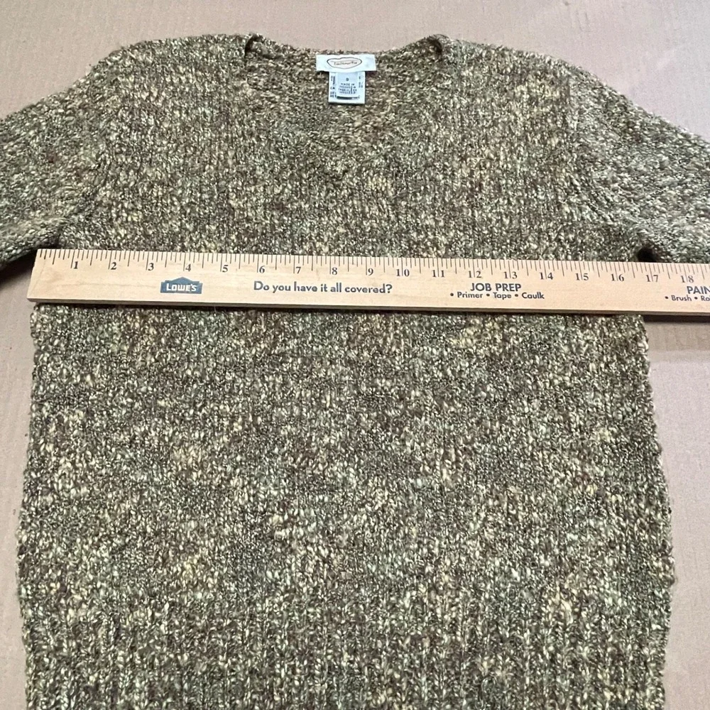 Vintage Talbots Tweed Marled Knit Sweater Womens Small Brown Wool Blend Pullover
